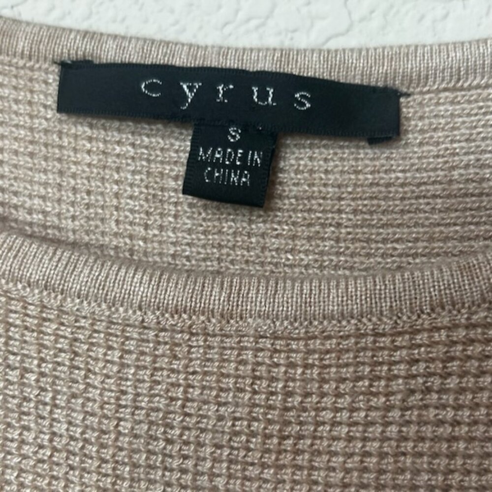 NWOT Cyrus Tan Taupe Fall Relaxed Fit Super Soft Pullover Sweater - Picture 5 of 8